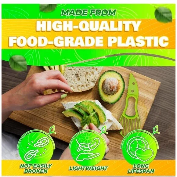 3 Pack - 3 In 1 Avocado Slicer, Avocado Scooper, Avocado Cutter - Picture 4 of 10